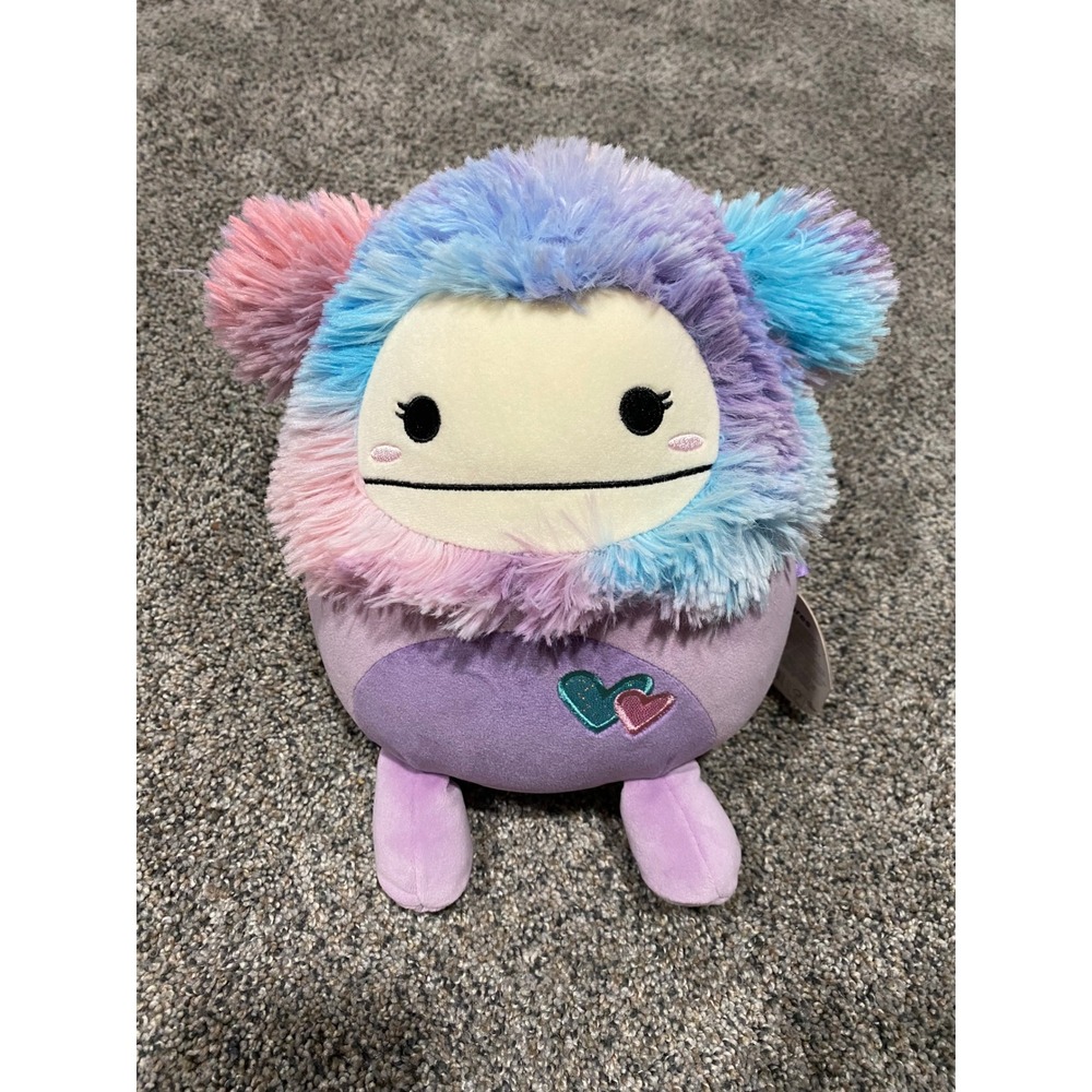 Squishmallows Eden Bigfoot 8 Inch Valentine 2024 Purple Pastel Fuzzy Plush NWT